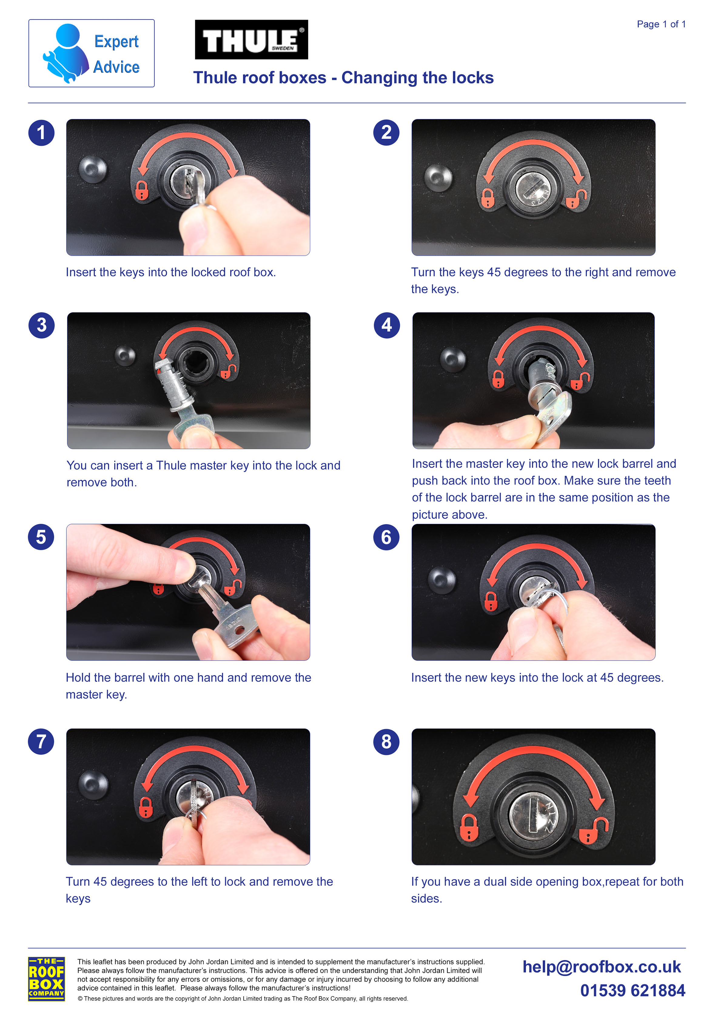 Thule discount key stuck